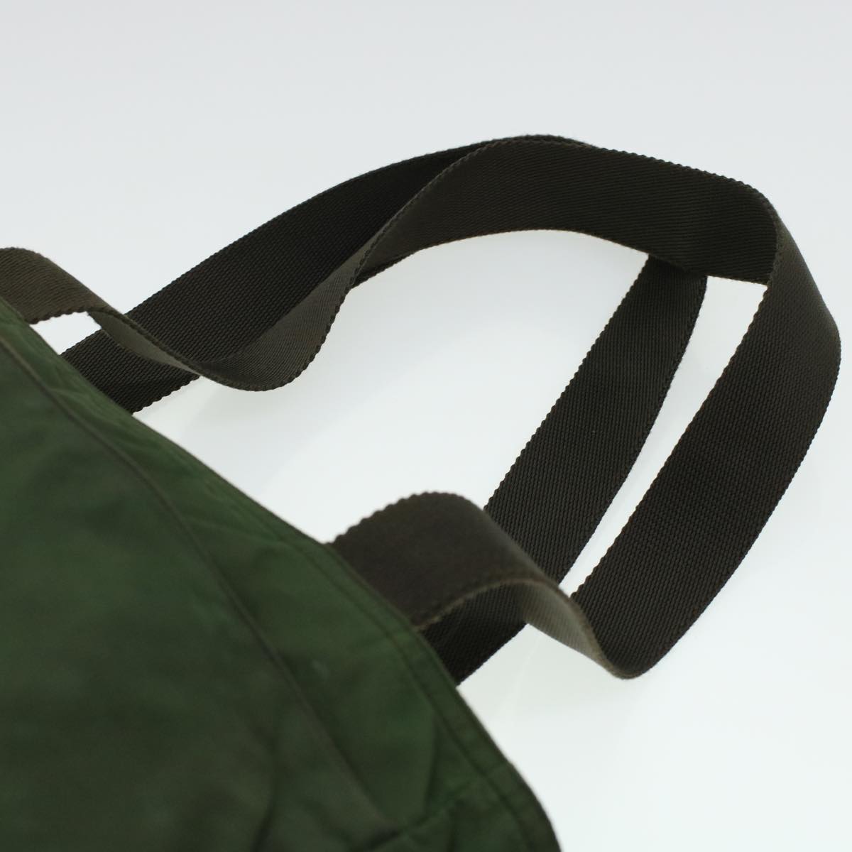 PRADA Shoulder Bag Nylon Khaki Auth 42094