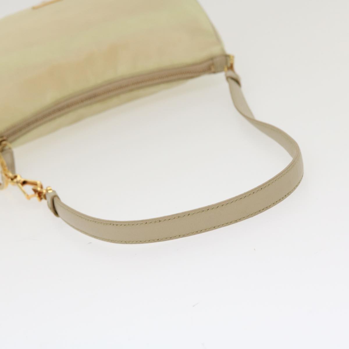 PRADA Shoulder Bag Nylon Beige Auth 42096