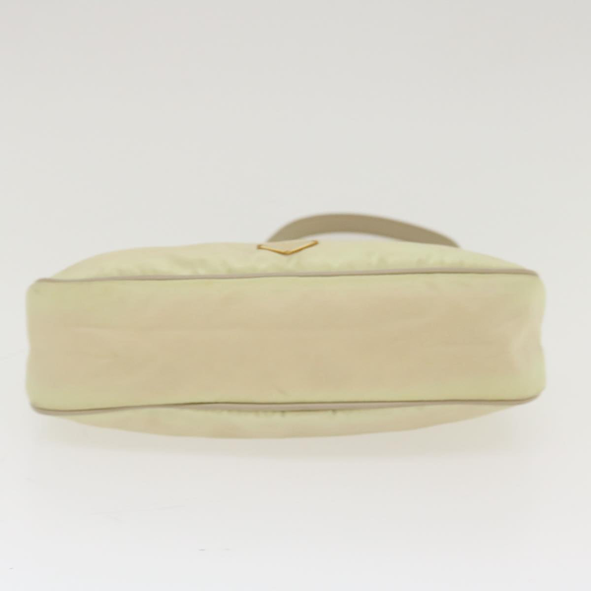 PRADA Shoulder Bag Nylon Beige Auth 42096