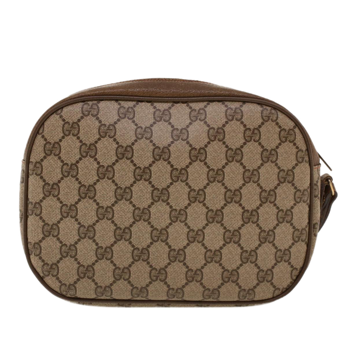 GUCCI GG Canvas Web Sherry Line Clutch Bag Beige Red Green 8901034 Auth 42098 - 0