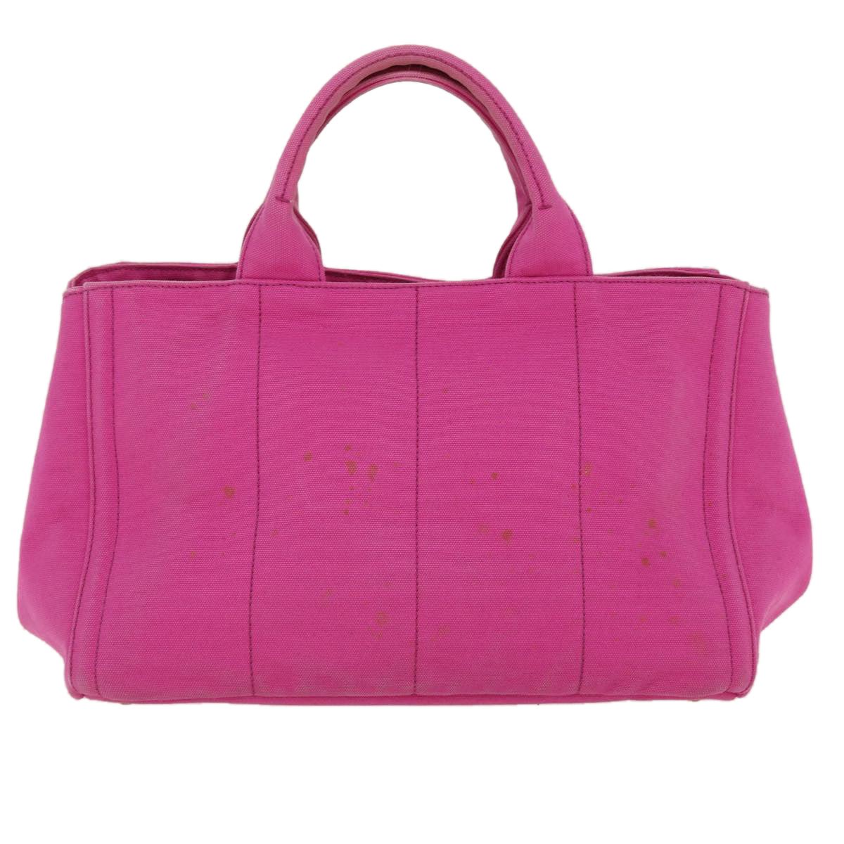 PRADA Bijoux Kanapa MM Hand Bag Canvas Pink Auth 42105 - 0