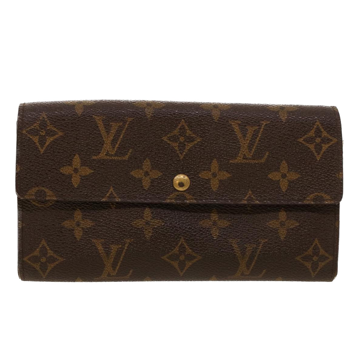 LOUIS VUITTON Monogram Portefeuille Sarah Long Wallet M60531 LV Auth 42120