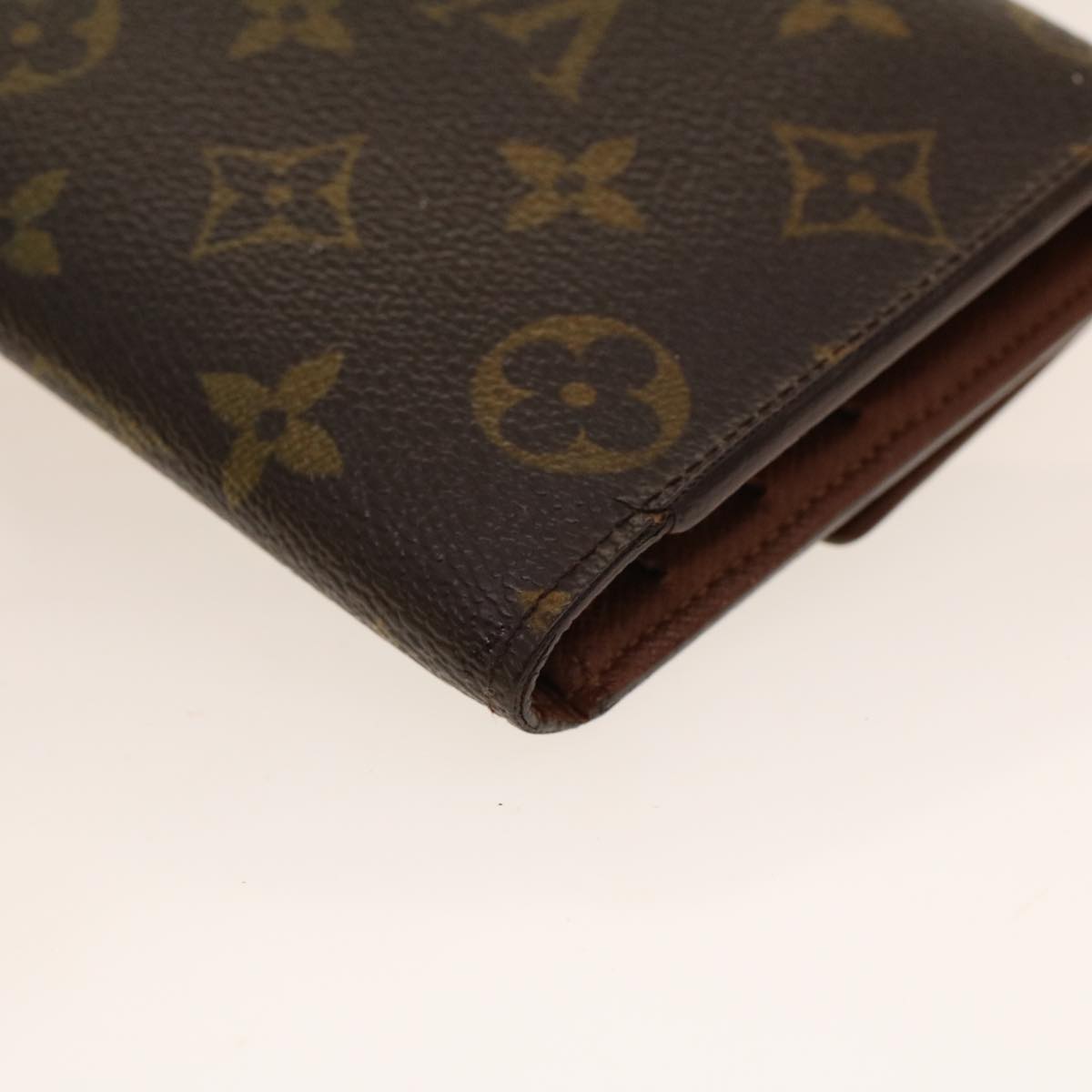 LOUIS VUITTON Monogram Portefeuille International Long Wallet M61217 Auth 42121