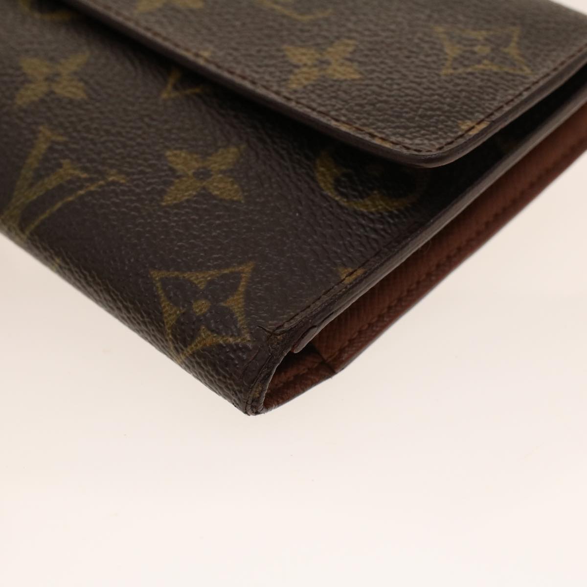 LOUIS VUITTON Monogram Portefeuille International Long Wallet M61217 Auth 42121