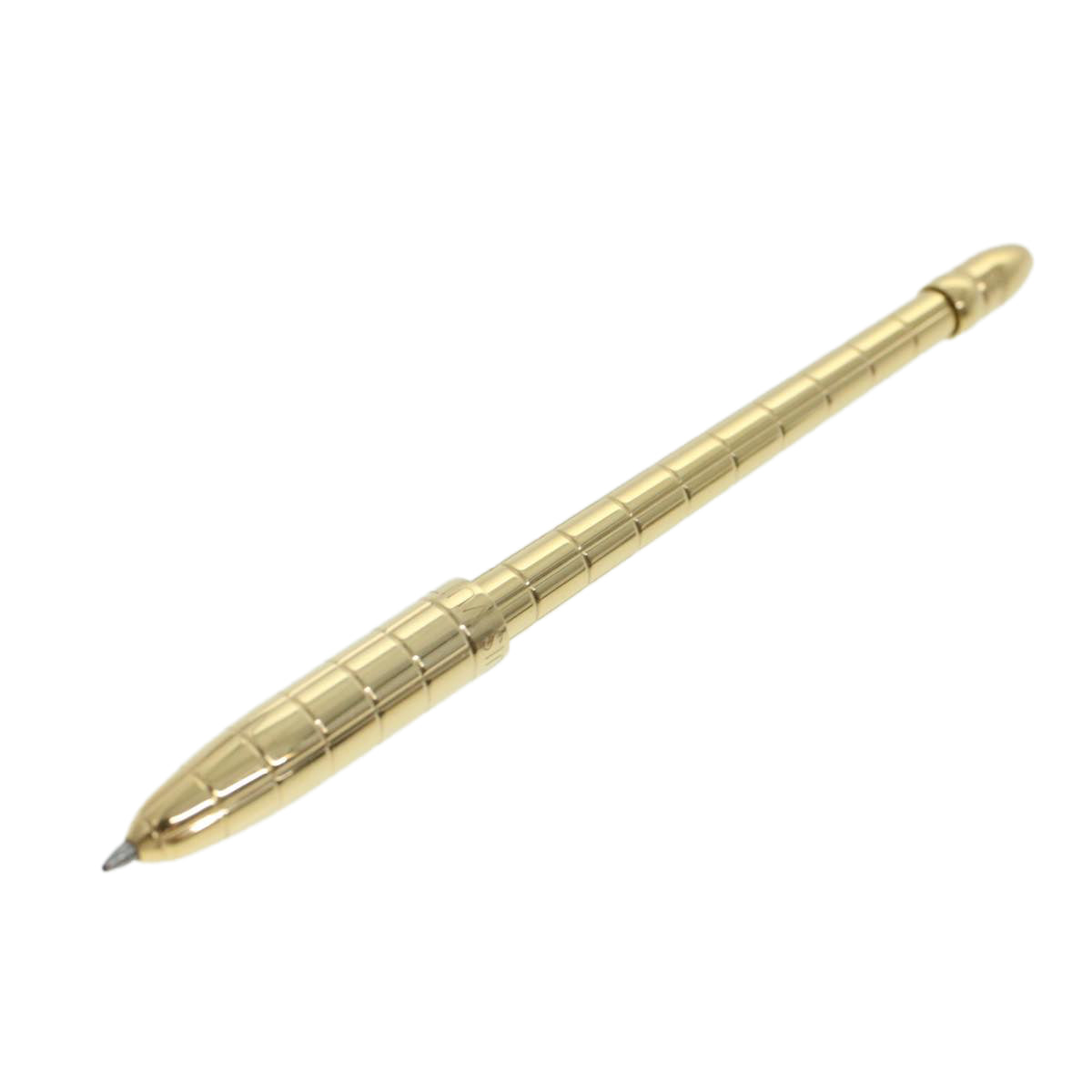 LOUIS VUITTON Ballpoint Pen Metal Gold Tone LV Auth 42141