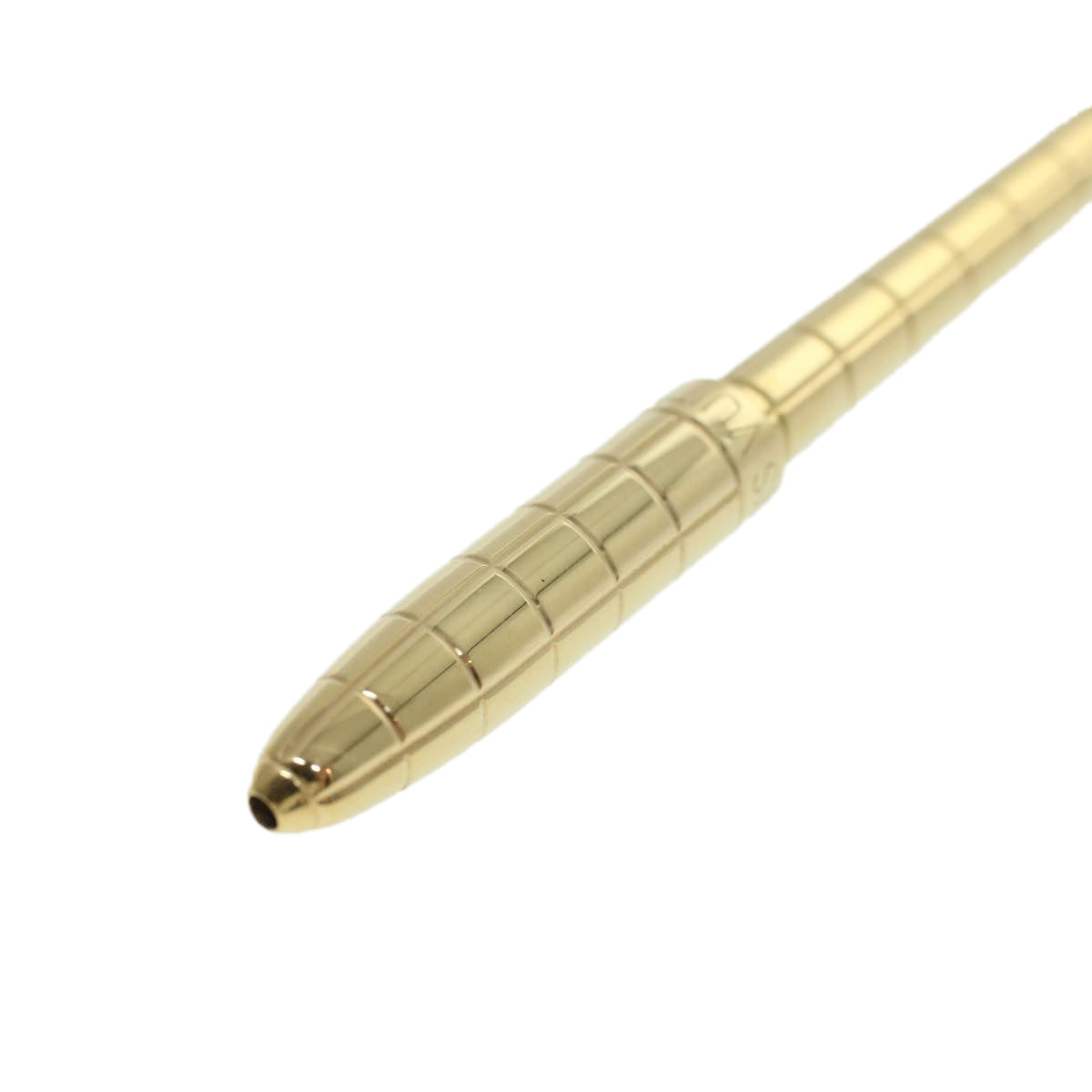 LOUIS VUITTON Ballpoint Pen Metal Gold Tone LV Auth 42141 - 0