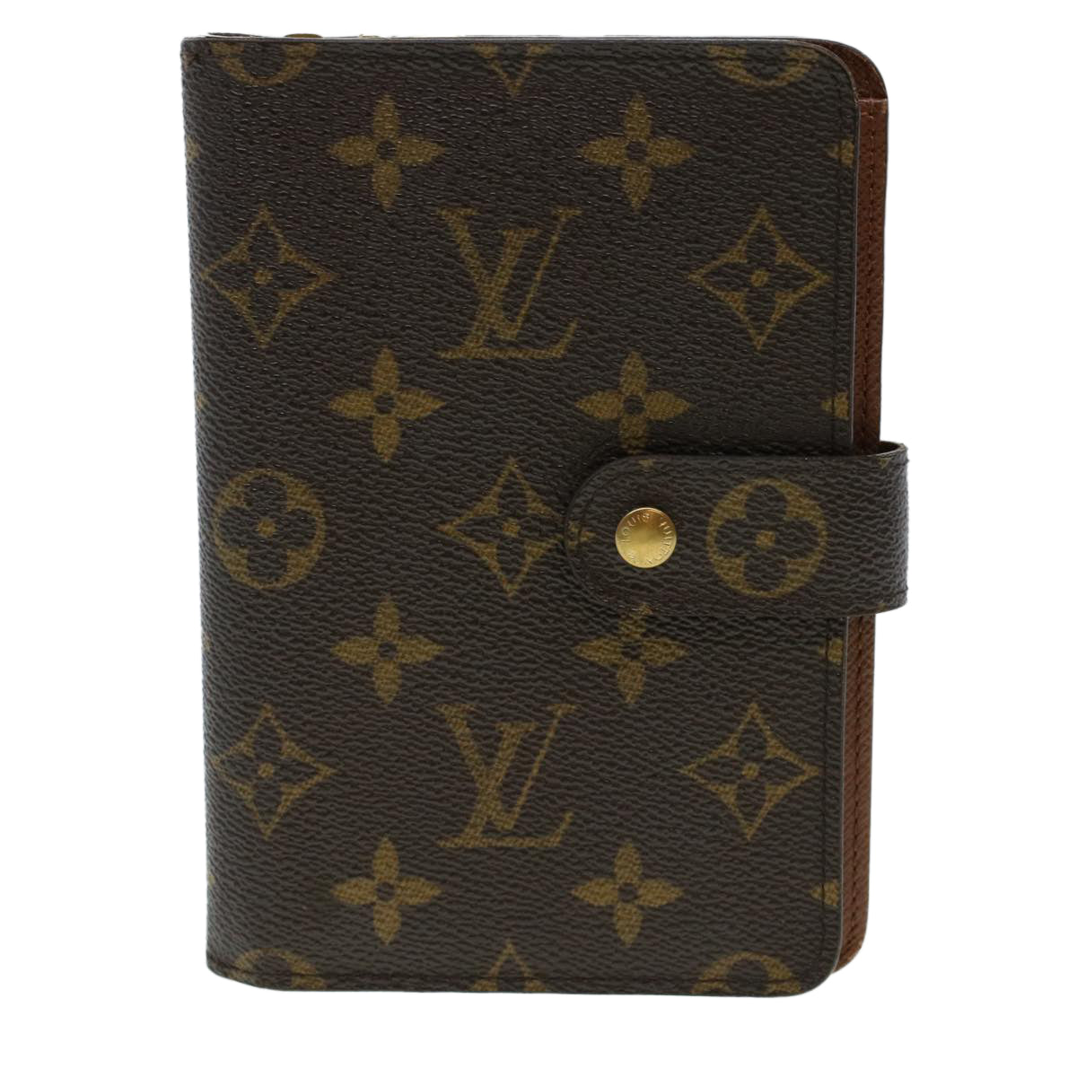 LOUIS VUITTON Monogram Porte Papier Zip Wallet M61207 LV Auth 42144