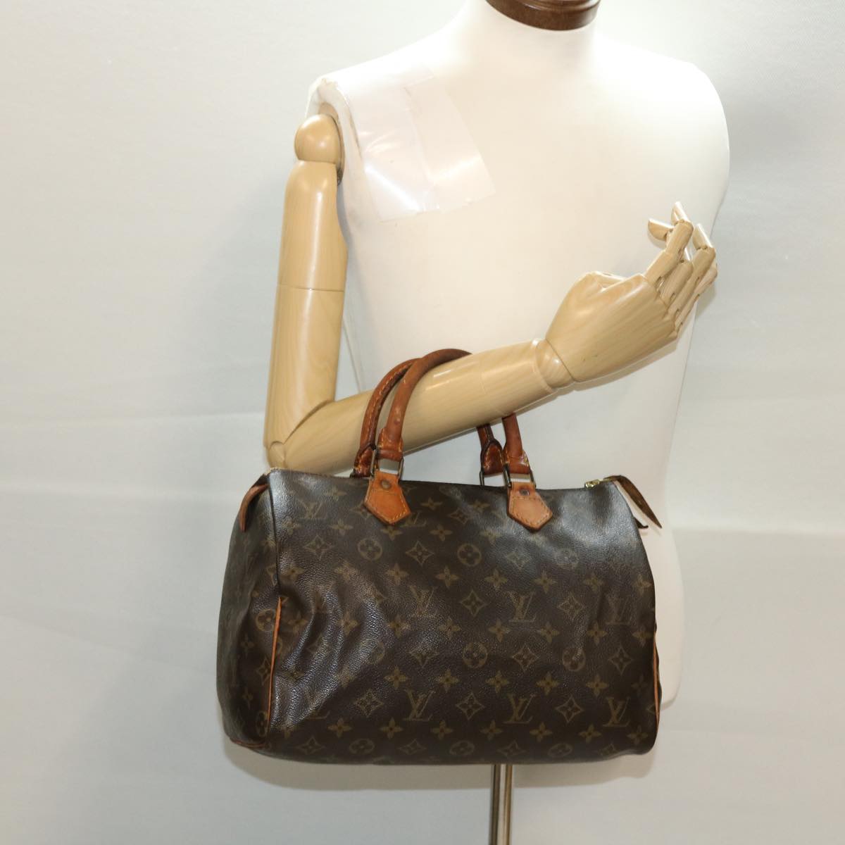 LOUIS VUITTON Monogram Speedy 30 Hand Bag M41526 LV Auth 42168