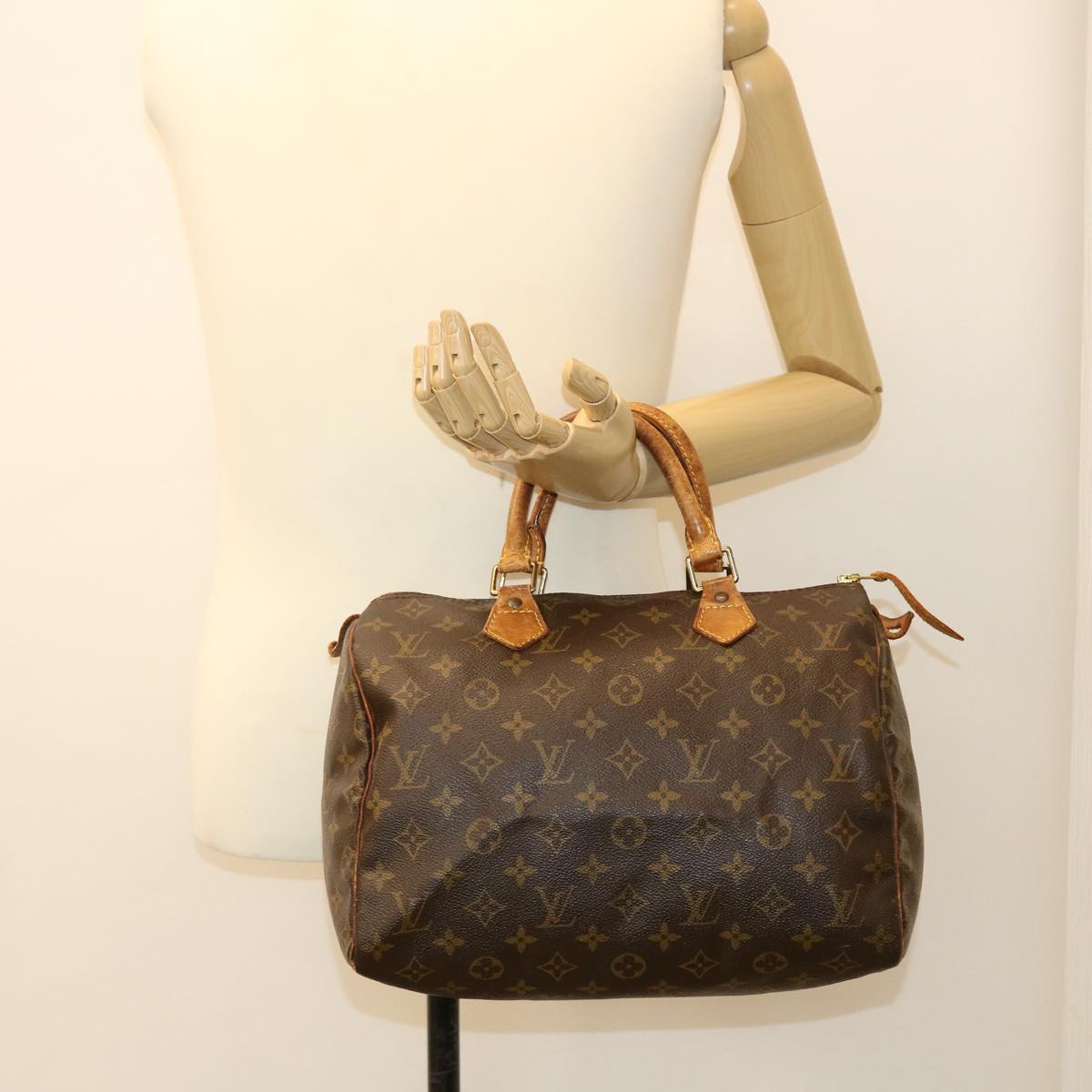 LOUIS VUITTON Monogram Speedy 30 Hand Bag M41526 LV Auth 42169