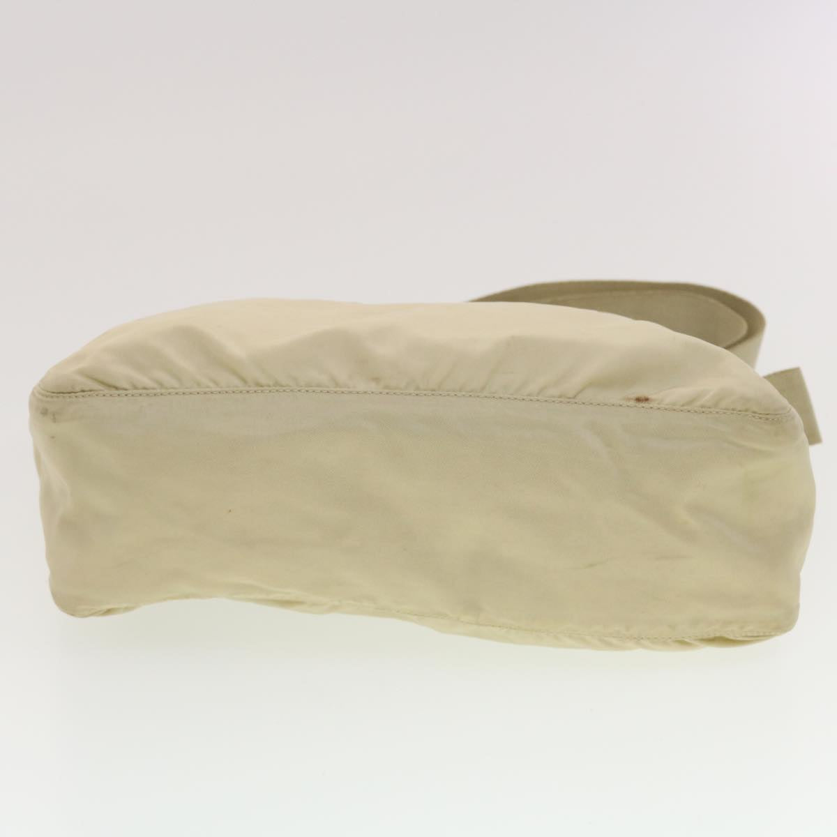 PRADA Shoulder Bag Nylon Beige Auth 42181