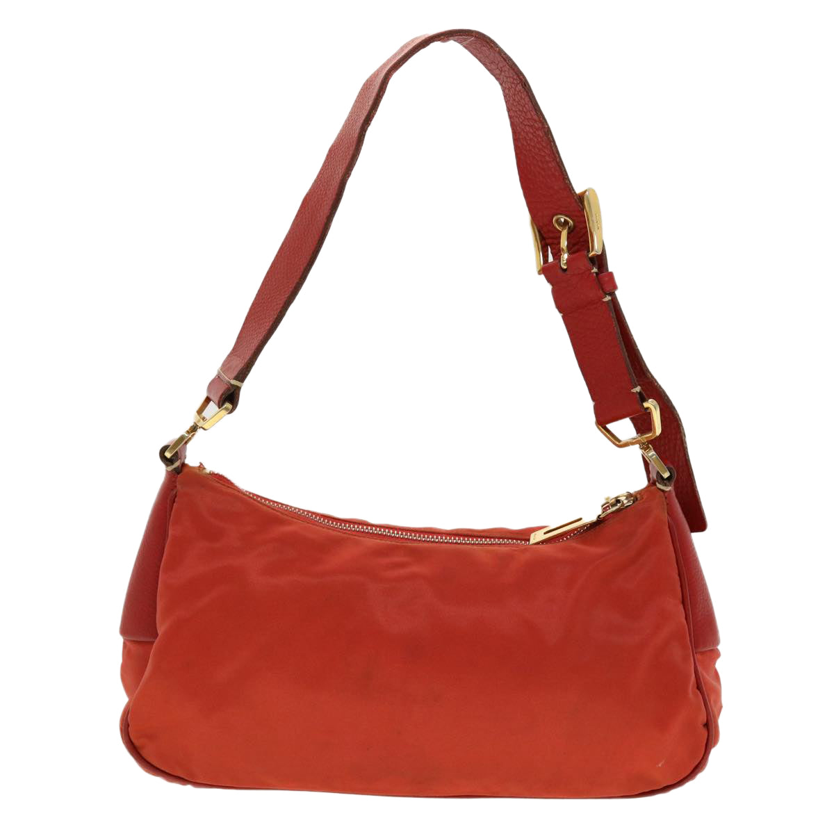 PRADA Shoulder Bag Nylon Red Auth 42182