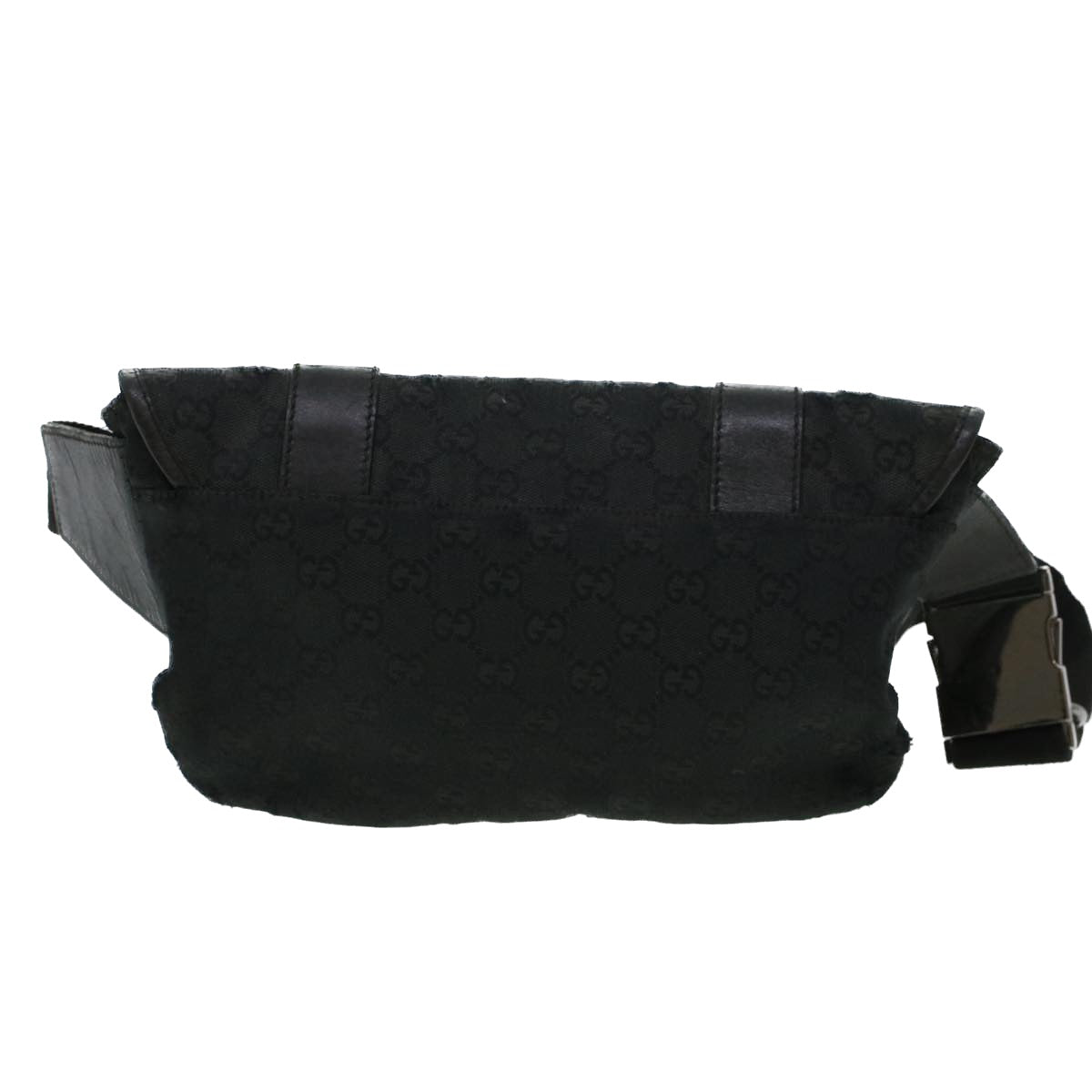 GUCCI GG Canvas Waist bag Black 145851 Auth 42185 - 0