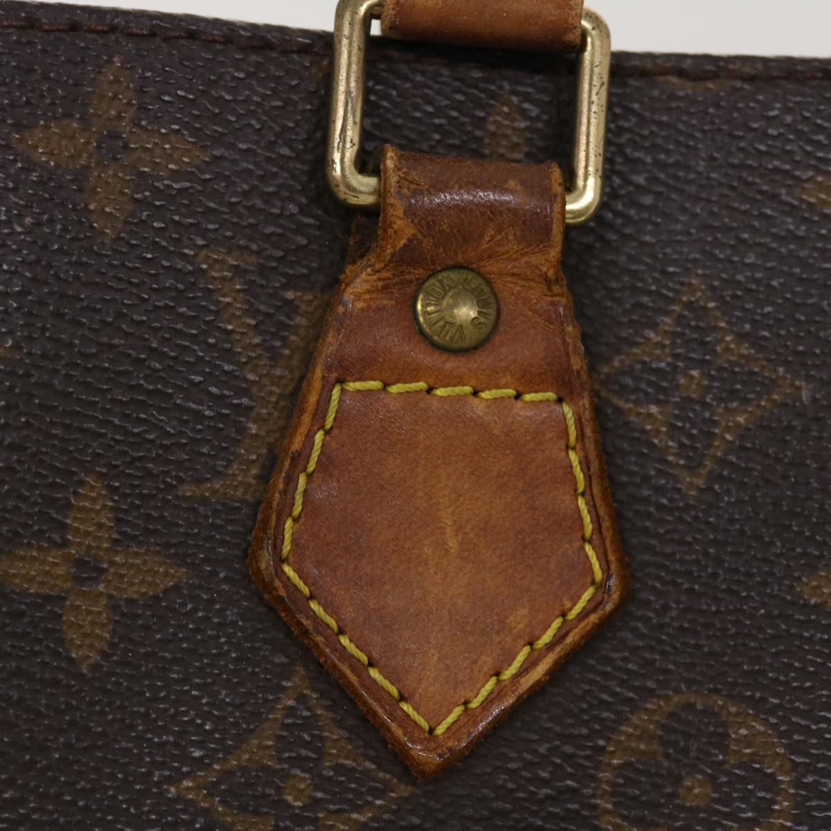 LOUIS VUITTON Monogram Sac Plat Hand Bag M51140 LV Auth 42195