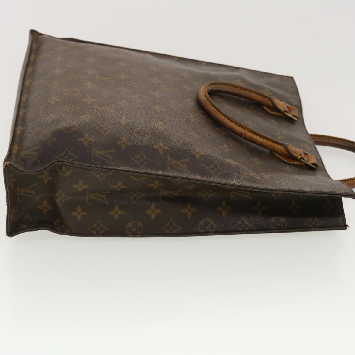 LOUIS VUITTON Monogram Sac Plat Hand Bag M51140 LV Auth 42195