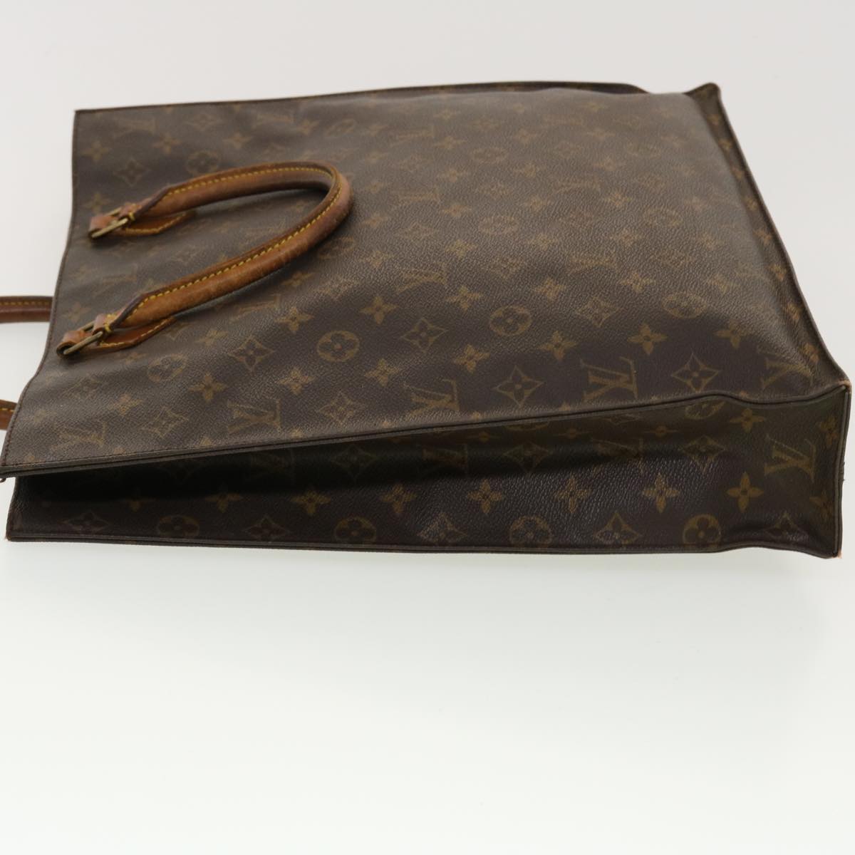 LOUIS VUITTON Monogram Sac Plat Hand Bag M51140 LV Auth 42195