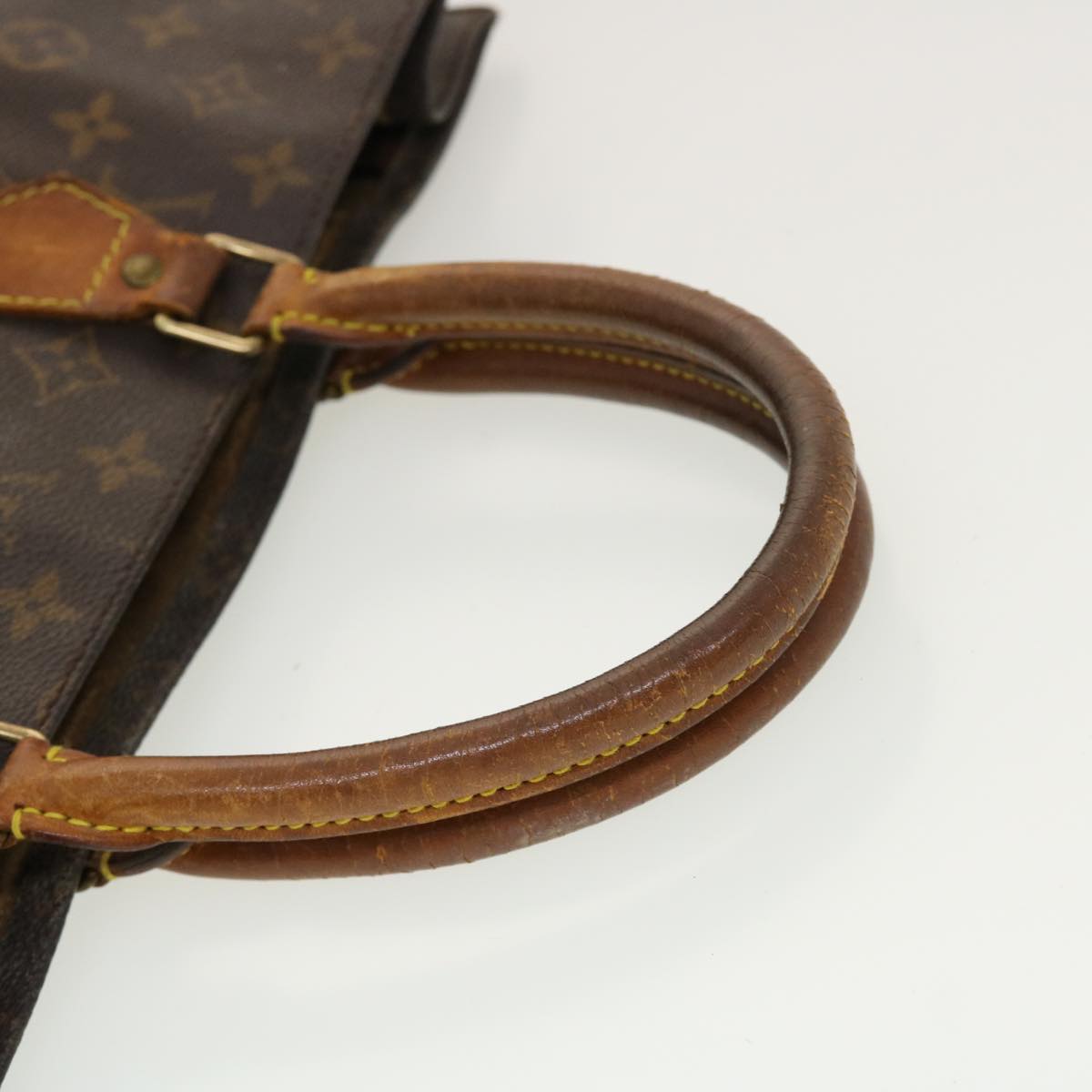 LOUIS VUITTON Monogram Sac Plat Hand Bag M51140 LV Auth 42195