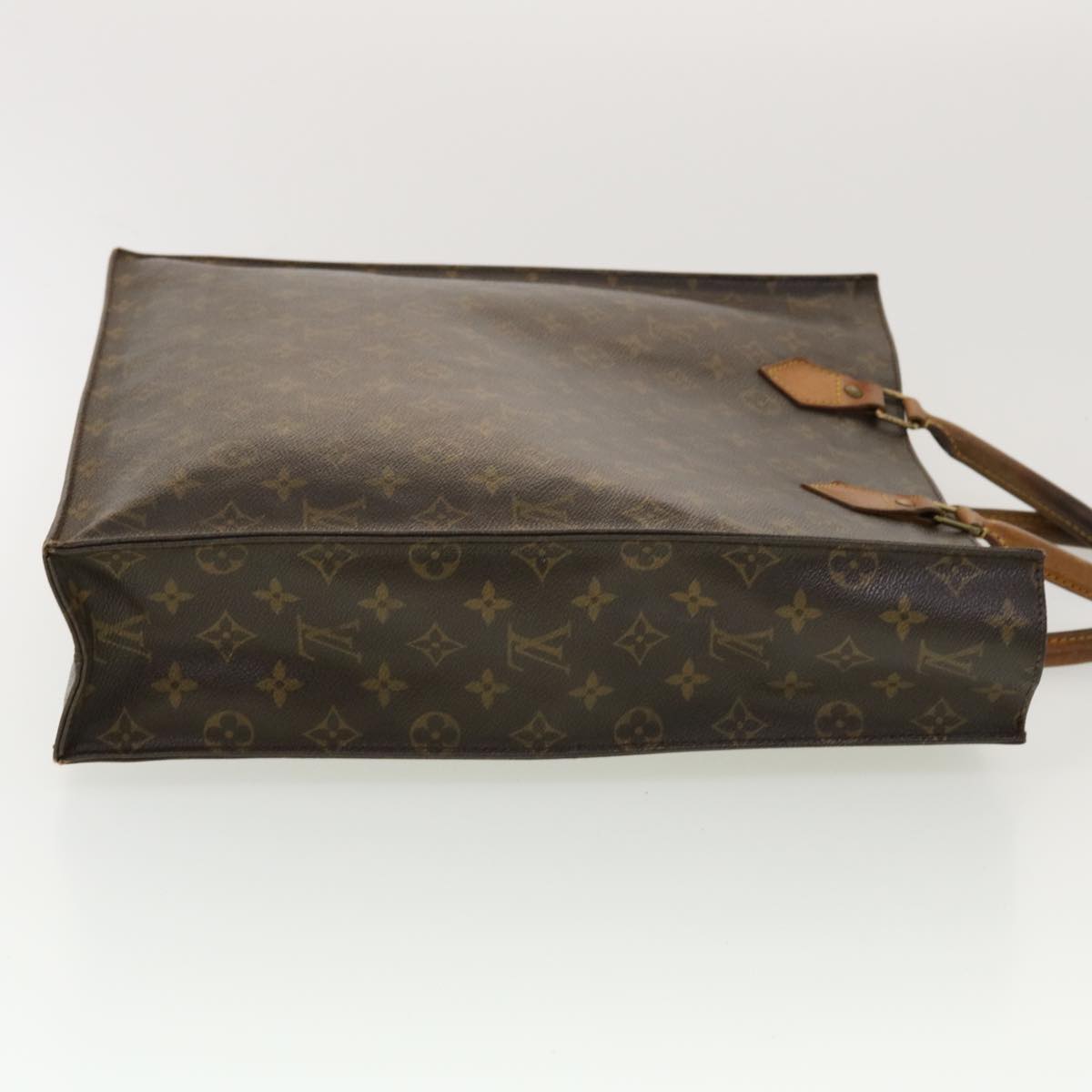 LOUIS VUITTON Monogram Sac Plat Hand Bag M51140 LV Auth 42214