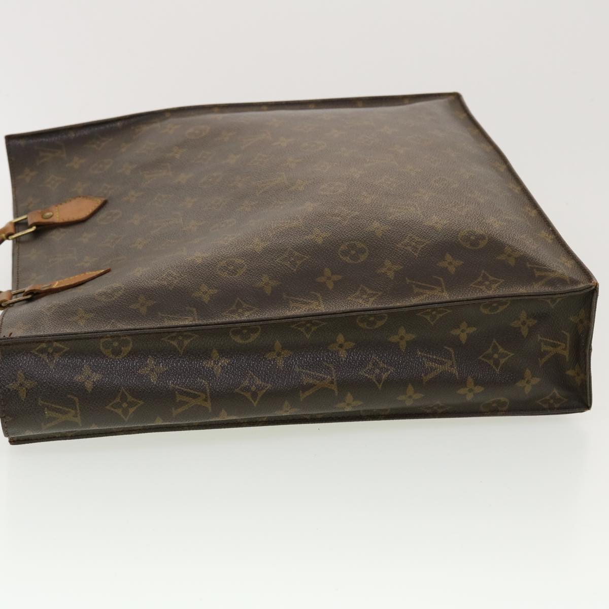 LOUIS VUITTON Monogram Sac Plat Hand Bag M51140 LV Auth 42214