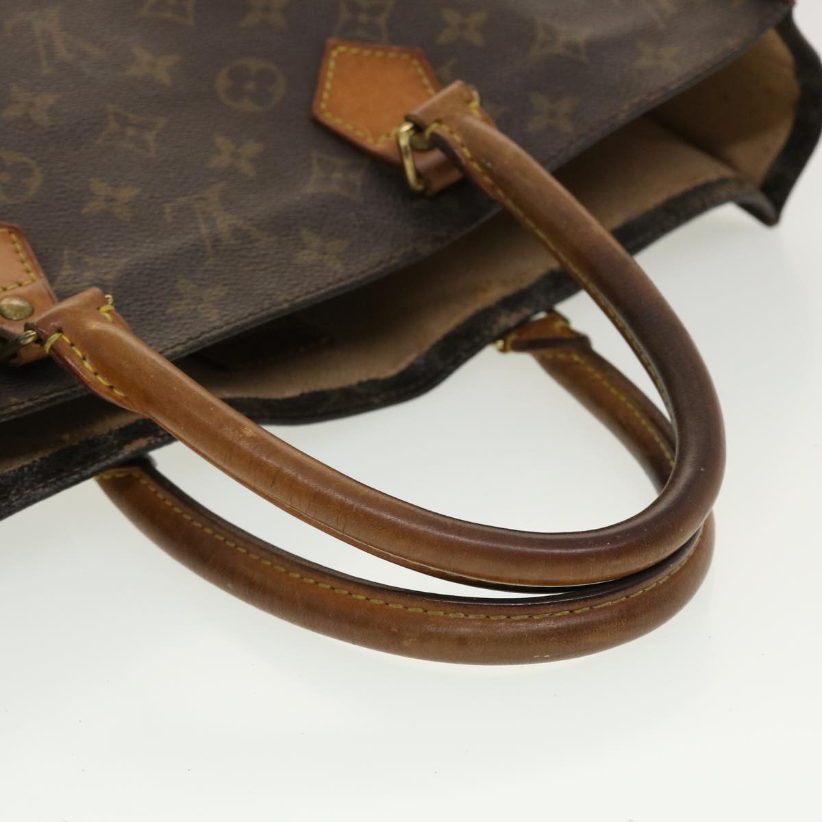 LOUIS VUITTON Monogram Sac Plat Hand Bag M51140 LV Auth 42214