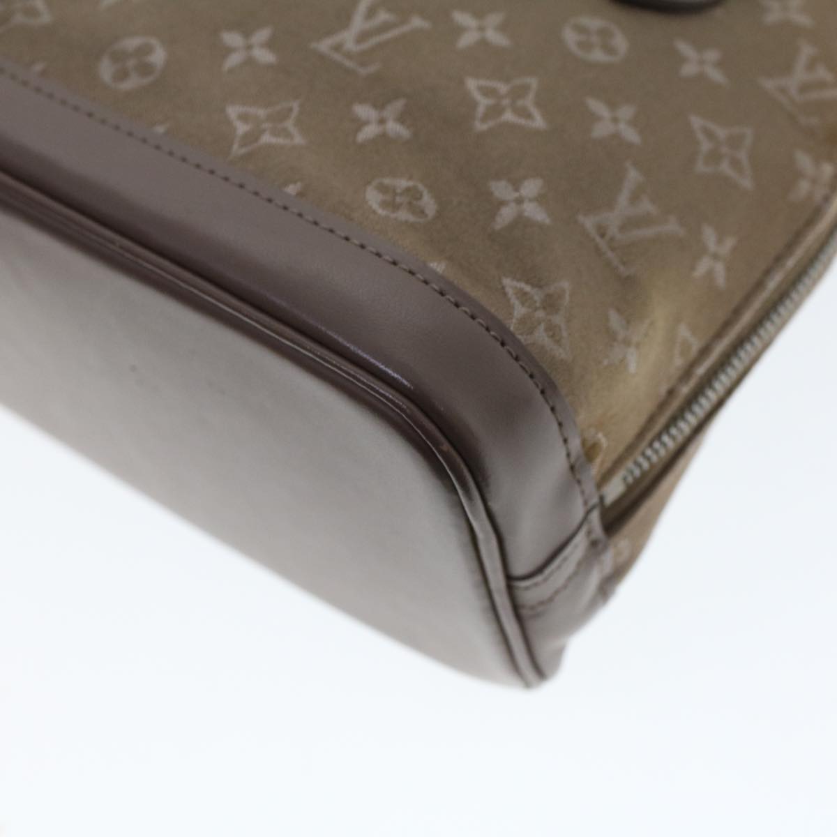 LOUIS VUITTON Monogram Satin Little Alma Hand Bag Gray M92147 LV Auth 42229