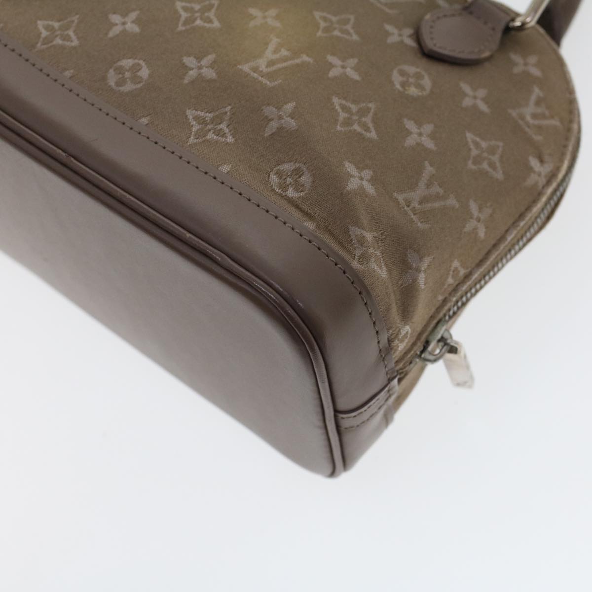 LOUIS VUITTON Monogram Satin Little Alma Hand Bag Gray M92147 LV Auth 42229