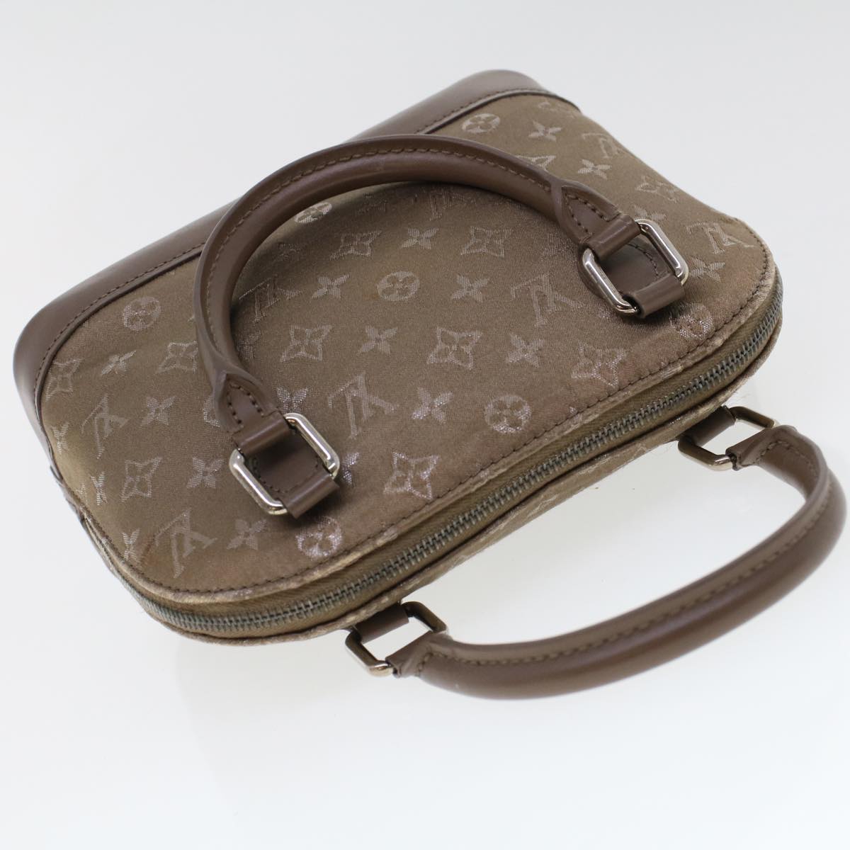 LOUIS VUITTON Monogram Satin Little Alma Hand Bag Gray M92147 LV Auth 42229