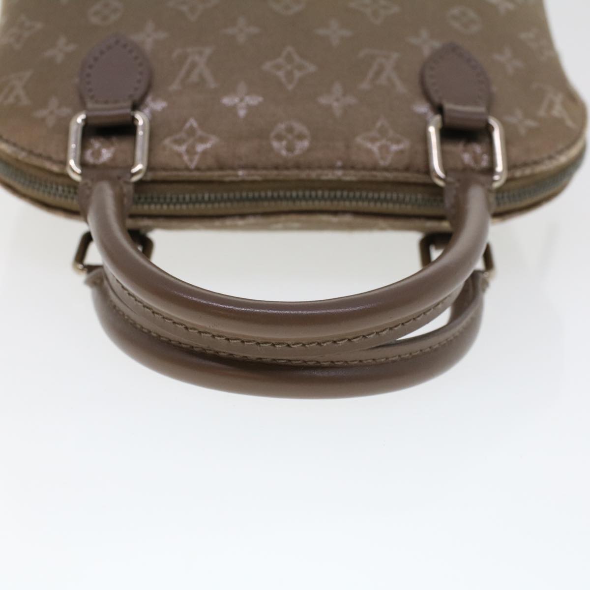 LOUIS VUITTON Monogram Satin Little Alma Hand Bag Gray M92147 LV Auth 42229