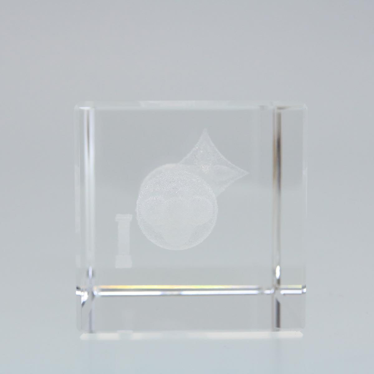 LOUIS VUITTON Paper Weight Crystal Glass Clear LV Auth 42240