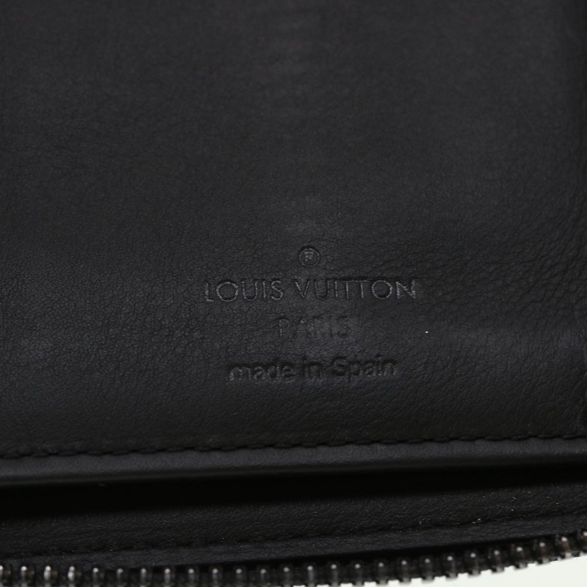 LOUIS VUITTON Monogram Shadow Zippy Wallet Vertical Black M62902 LV Auth 42243