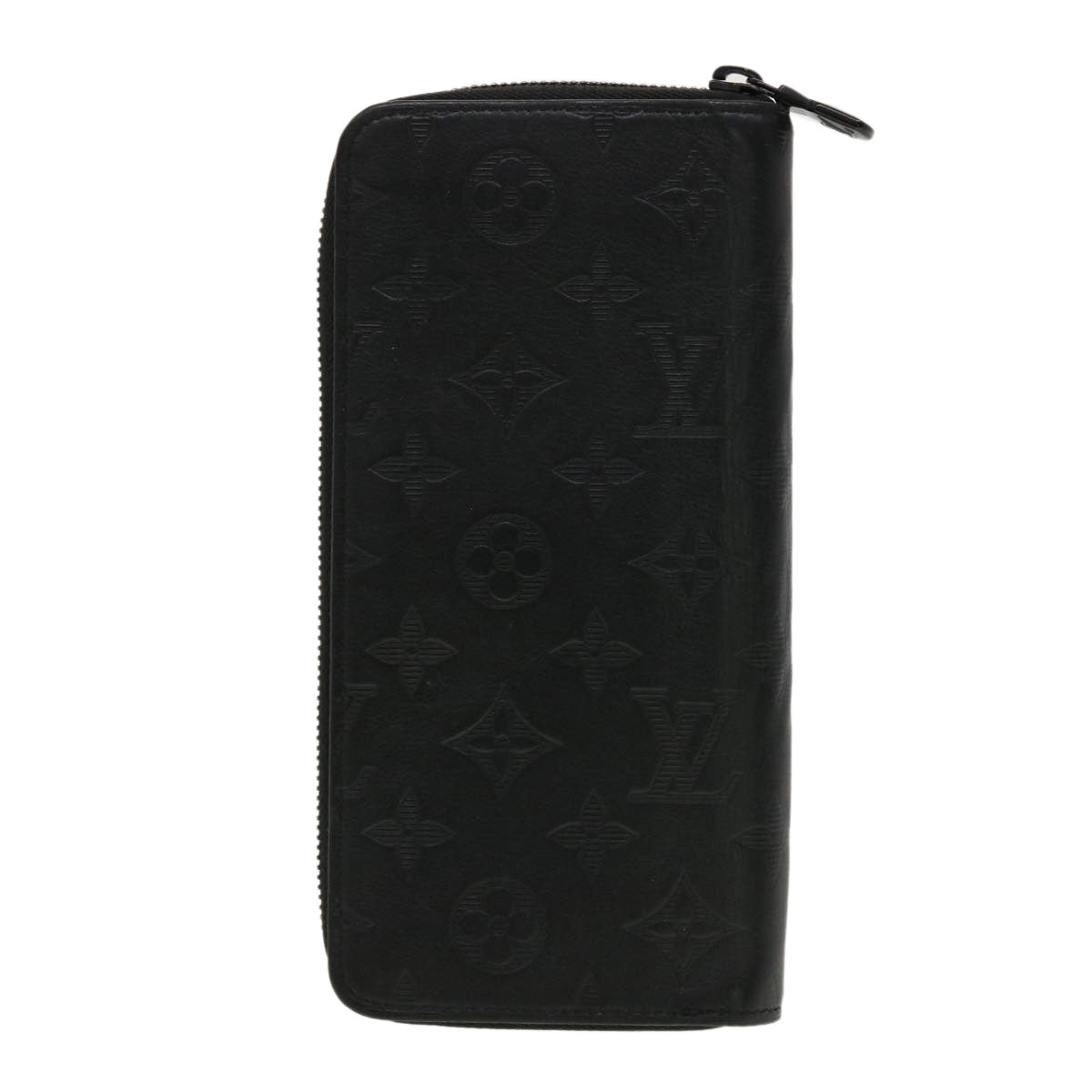 LOUIS VUITTON Monogram Shadow Zippy Wallet Vertical Black M62902 LV Auth 42243 - 0