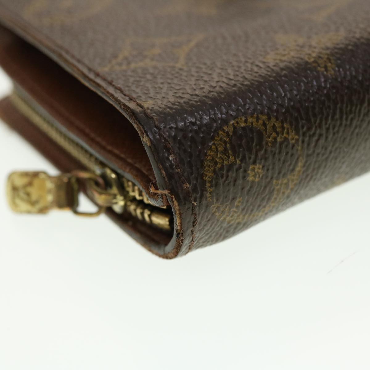 LOUIS VUITTON Monogram Compact Zip Wallet M61667 LV Auth 42248