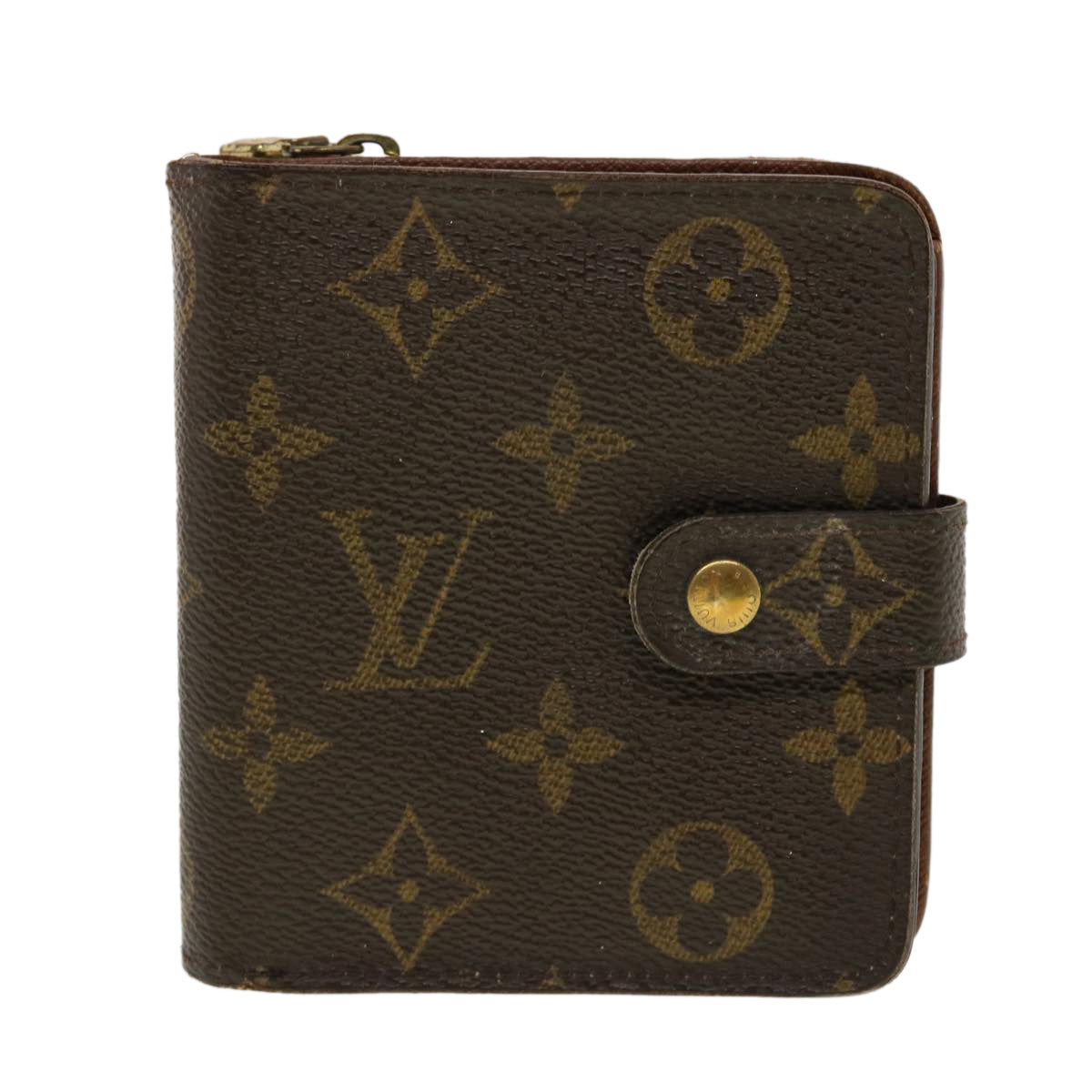 LOUIS VUITTON Monogram Compact Zip Wallet M61667 LV Auth 42248