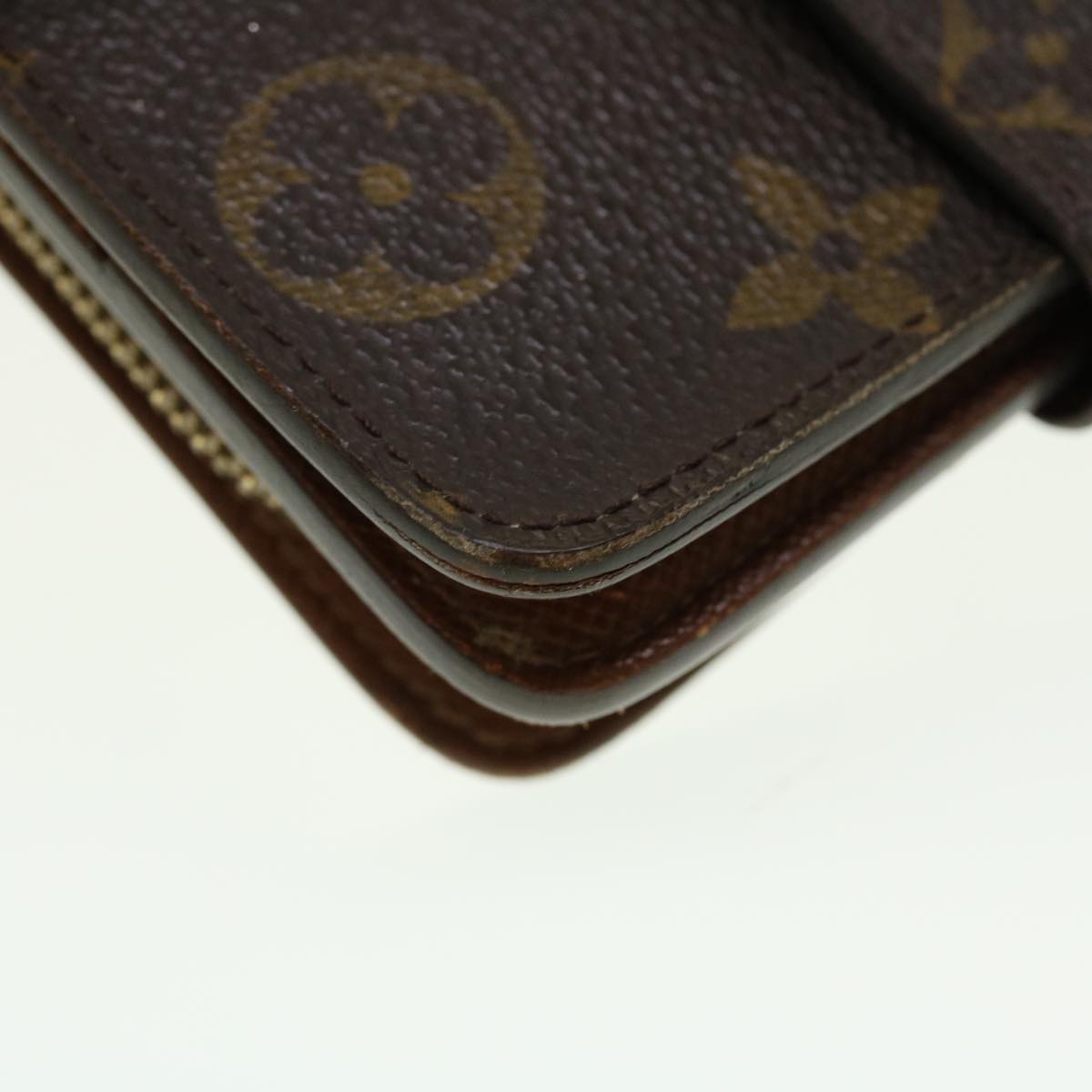 LOUIS VUITTON Monogram Compact Zip Wallet M61667 LV Auth 42248