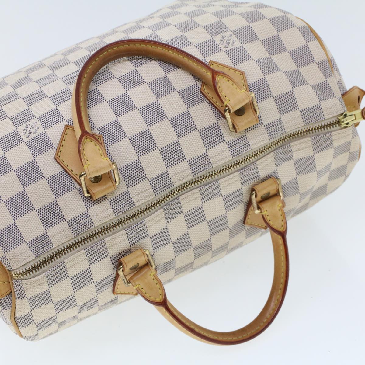 LOUIS VUITTON Damier Azur Speedy 30 Hand Bag N41533 LV Auth 42280