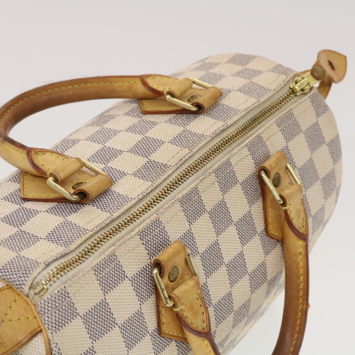 LOUIS VUITTON Damier Azur Speedy 25 Hand Bag N41534 LV Auth 42281