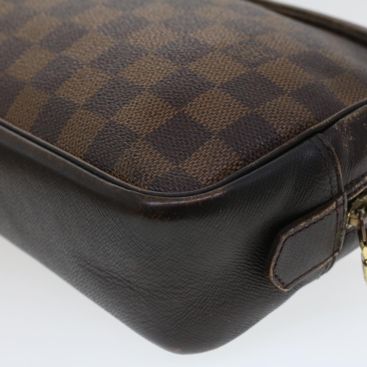 LOUIS VUITTON Damier Ebene Trousse Toilette Clutch Bag N47623 LV Auth 42293