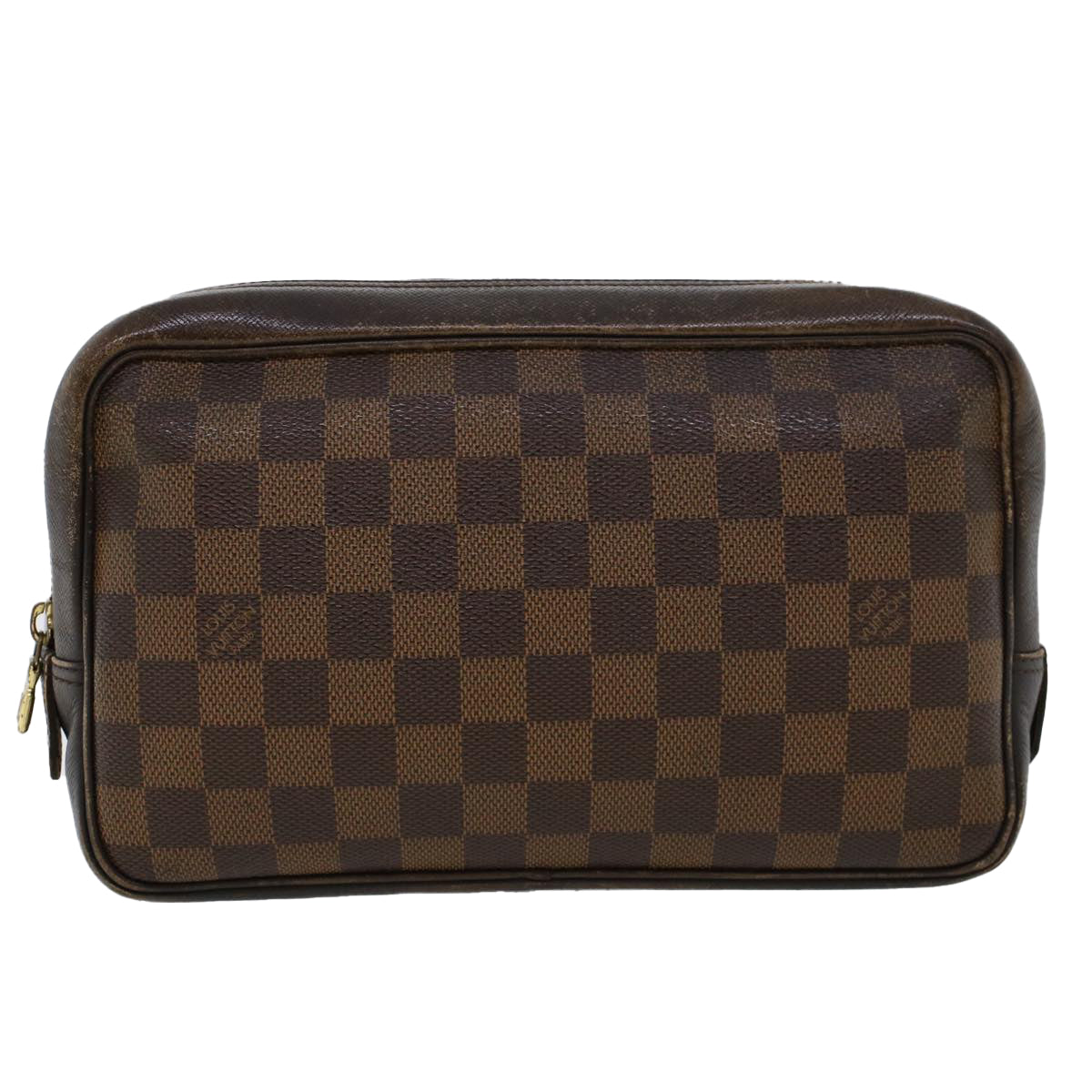 LOUIS VUITTON Damier Ebene Trousse Toilette Clutch Bag N47623 LV Auth 42293