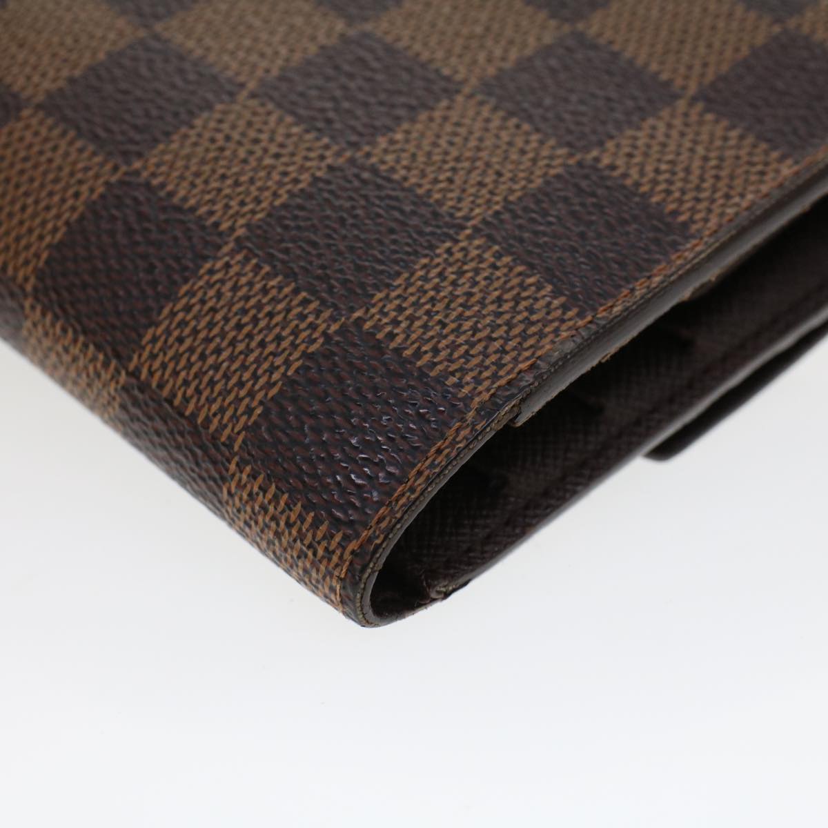 LOUIS VUITTON Damier Ebene Portefeuille International Wallet N61217 Auth 42296