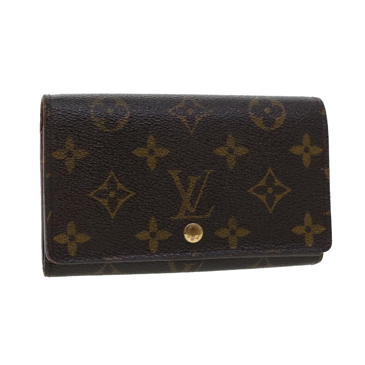 LOUIS VUITTON Monogram Porte Monnaie Billets Tresor Wallet M61730 LV Auth 42298