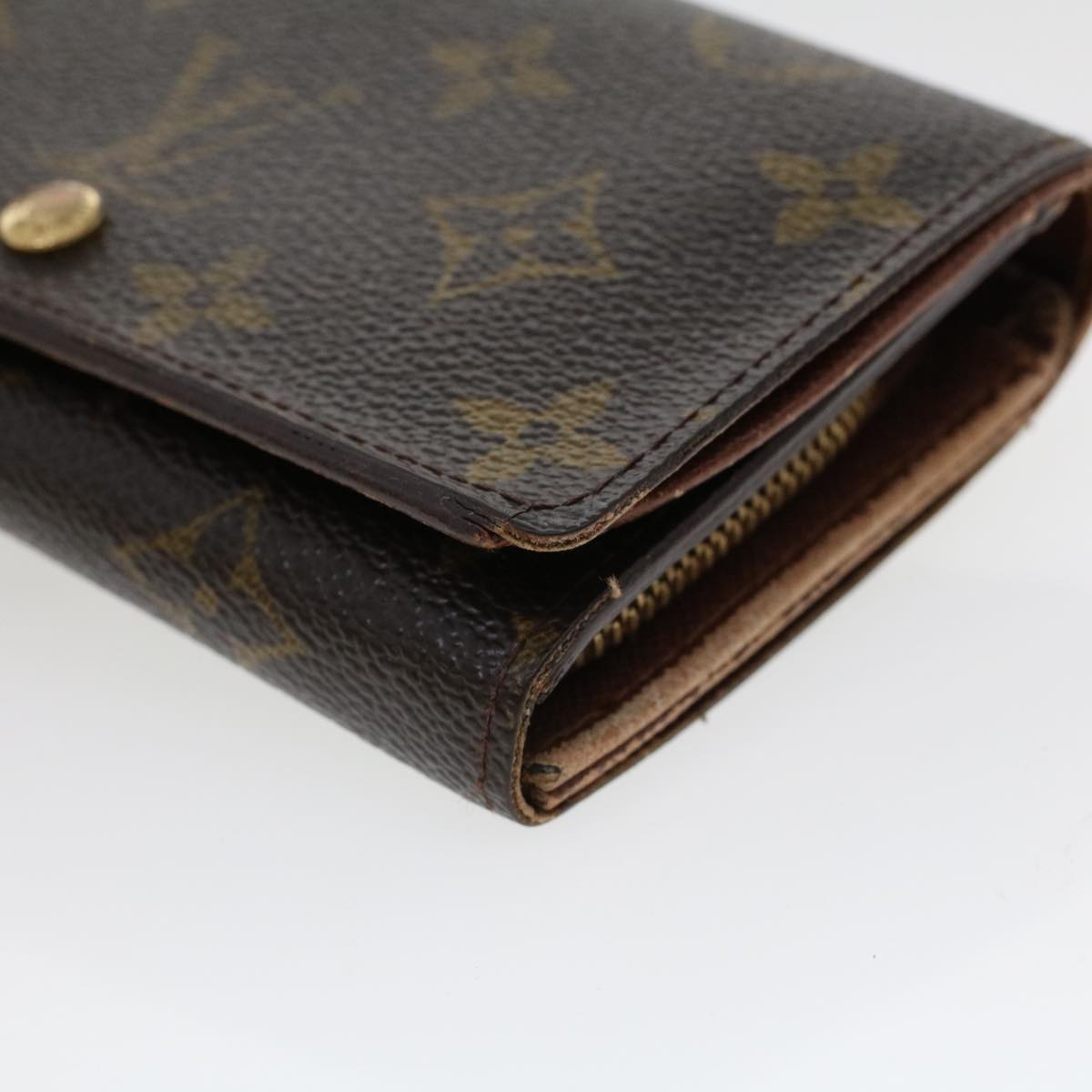 LOUIS VUITTON Monogram Porte Monnaie Billets Tresor Wallet M61730 LV Auth 42298