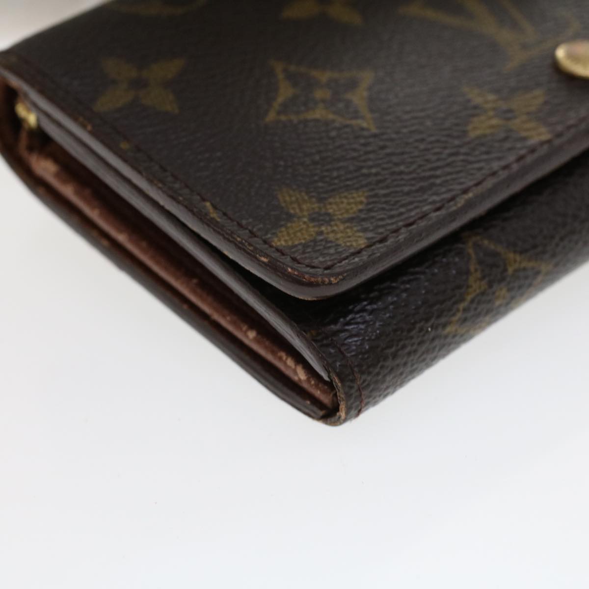 LOUIS VUITTON Monogram Porte Monnaie Billets Tresor Wallet M61730 LV Auth 42298