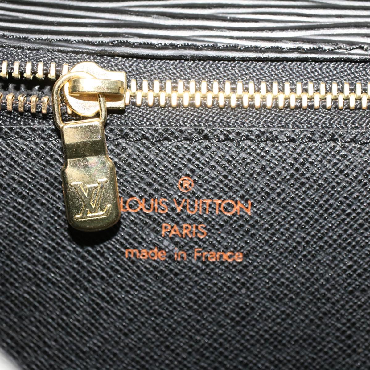 LOUIS VUITTON Epi Serie Dragonne Hand Bag Black M52612 LV Auth 42306