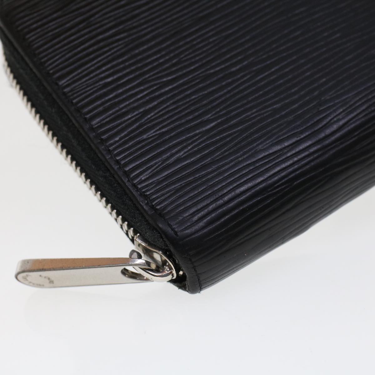 LOUIS VUITTON Epi Zippy Wallet Long Wallet Black M64838 LV Auth 42324