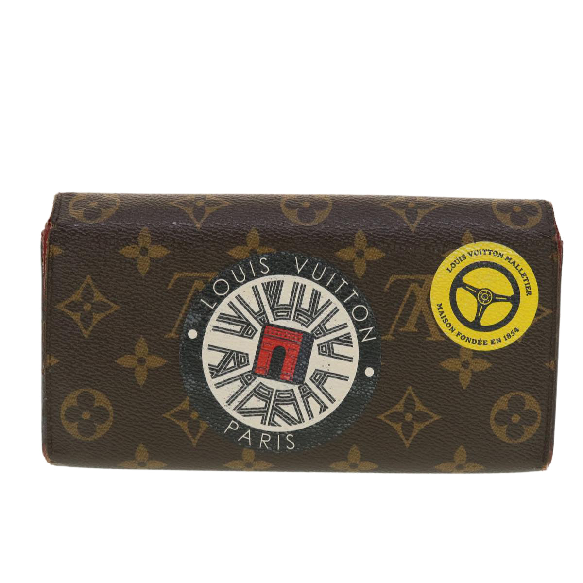 LOUIS VUITTON Monogram Sticker Portefeiulle Sarah Long Wallet M62147 Auth 42325 - 0