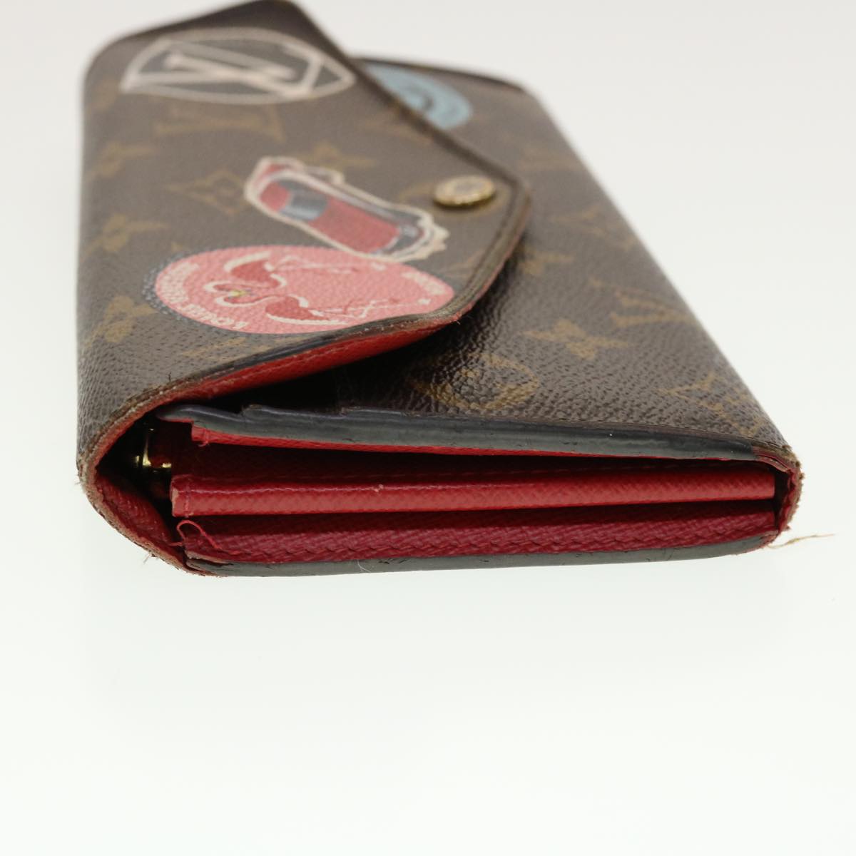 LOUIS VUITTON Monogram Sticker Portefeiulle Sarah Long Wallet M62147 Auth 42325