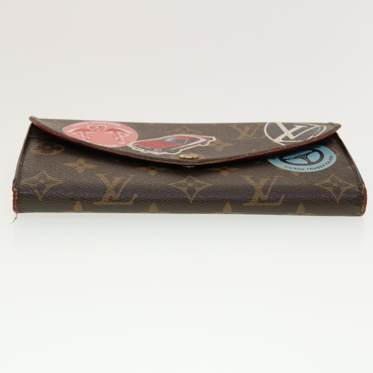 LOUIS VUITTON Monogram Sticker Portefeiulle Sarah Long Wallet M62147 Auth 42325