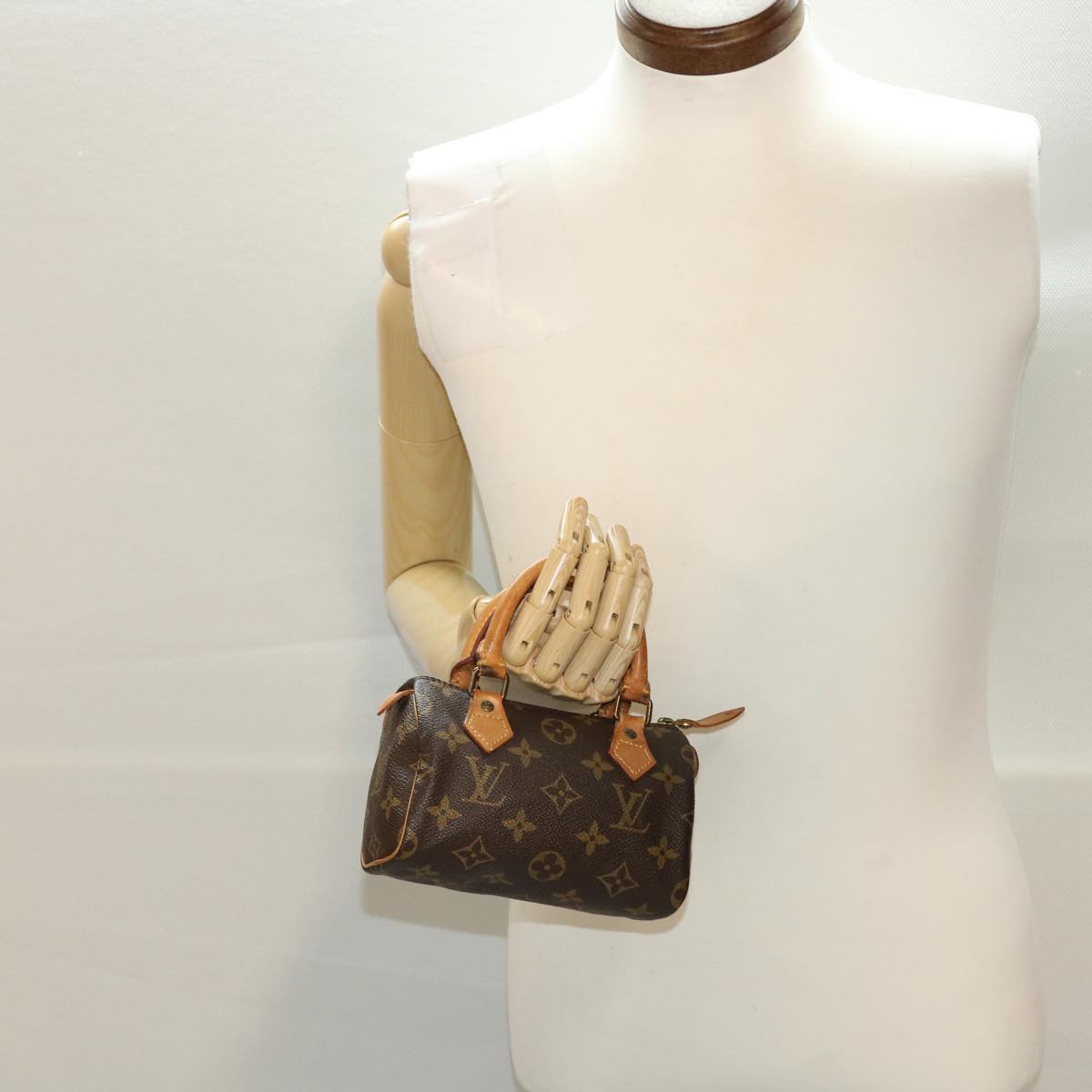 LOUIS VUITTON Monogram Mini Speedy Hand Bag M41534 LV Auth 42340