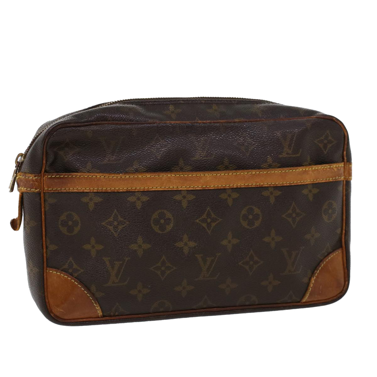 LOUIS VUITTON Monogram Compiegne 28 Clutch Bag M51845 LV Auth 42375