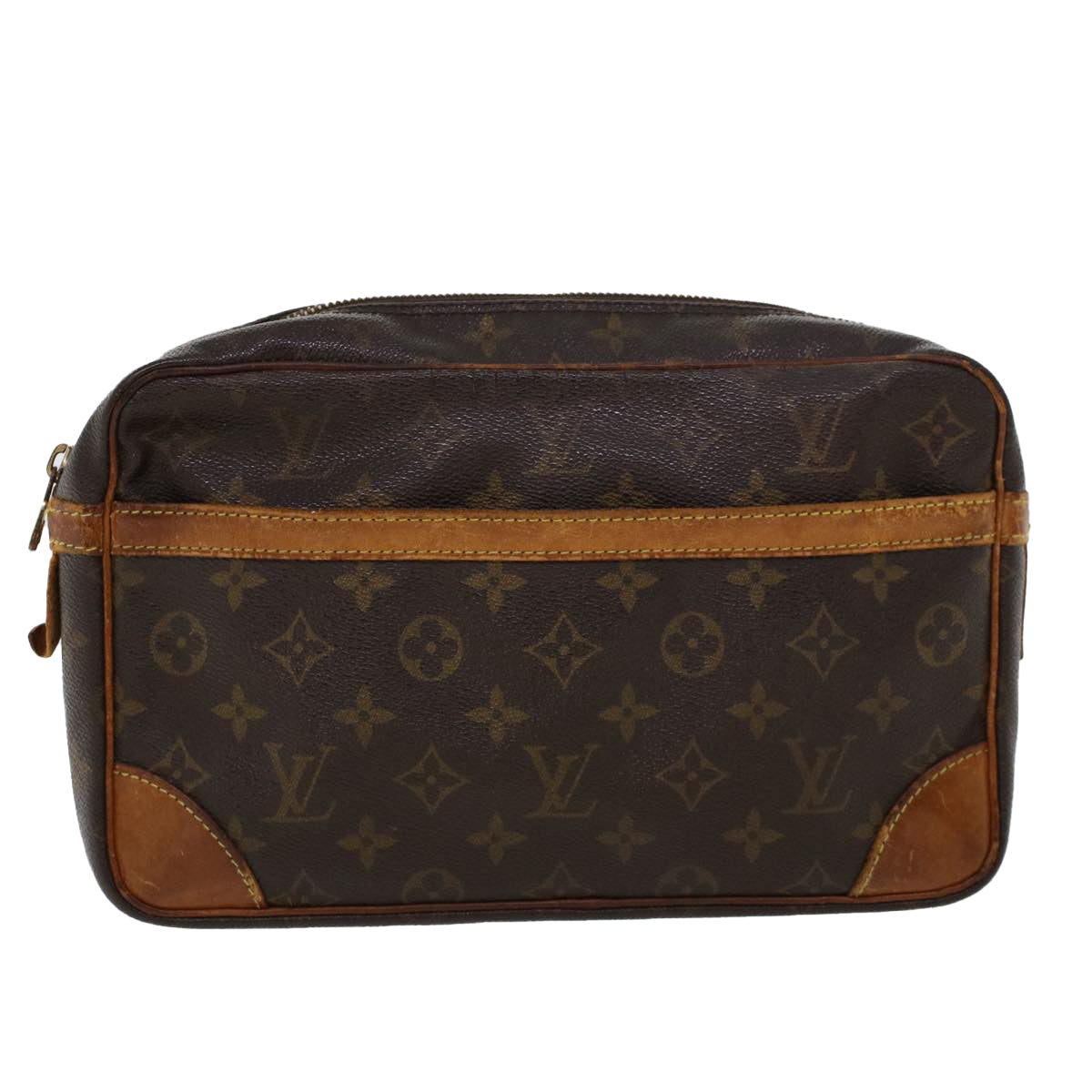 LOUIS VUITTON Monogram Compiegne 28 Clutch Bag M51845 LV Auth 42375