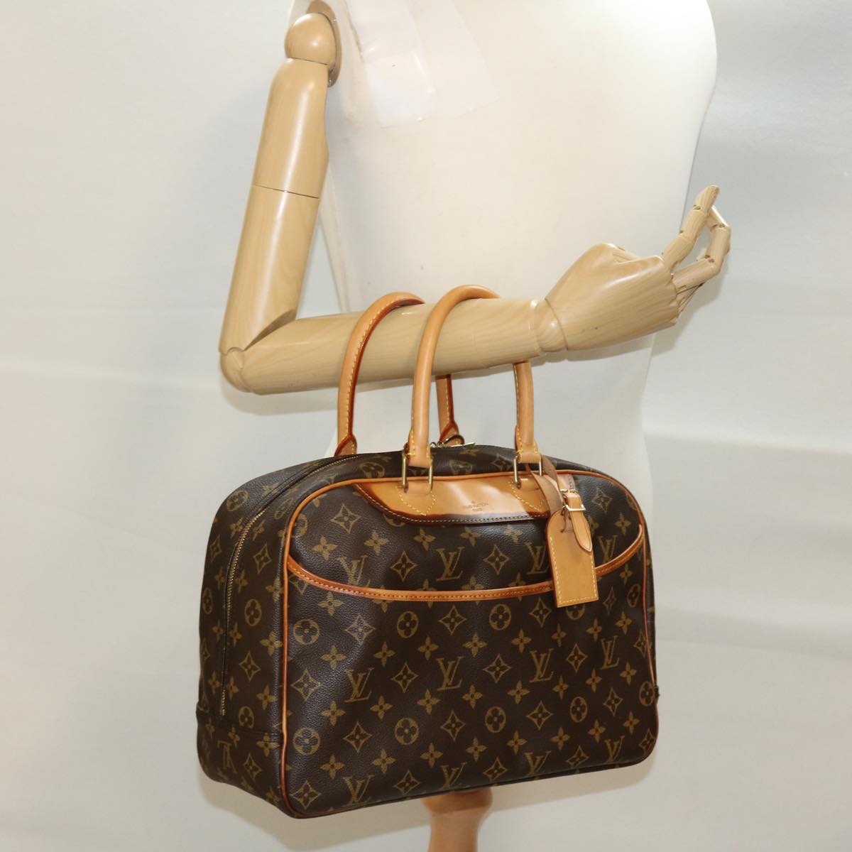 LOUIS VUITTON Monogram Deauville Hand Bag M47270 LV Auth 42386